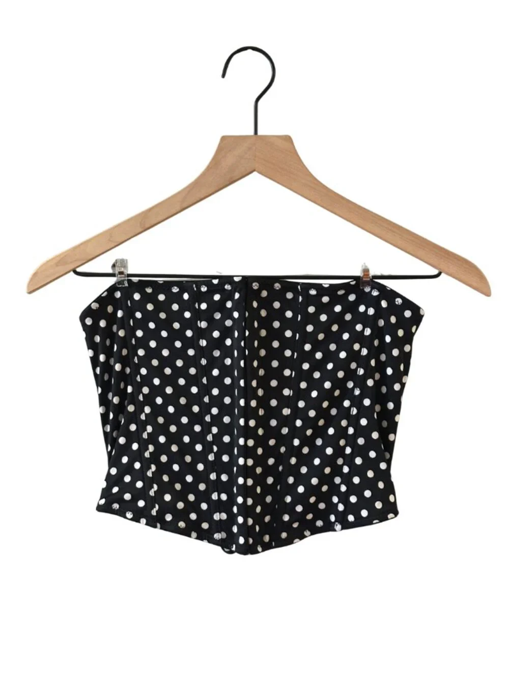 Out From Under Urban Outfitters Afterglow Polka Dot Strapless Bustier Corset